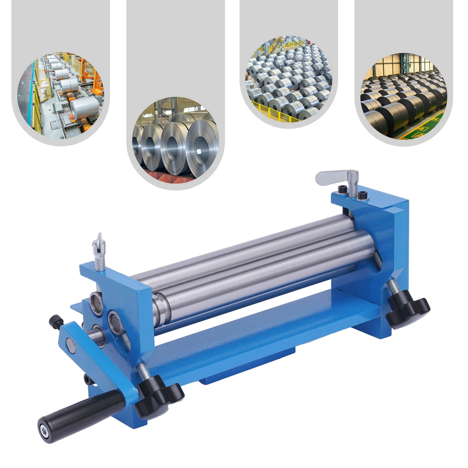 SJ300 macchina piegatubi circolare a tre rulli piegatrice manuale laminatrice per lastre 300mm