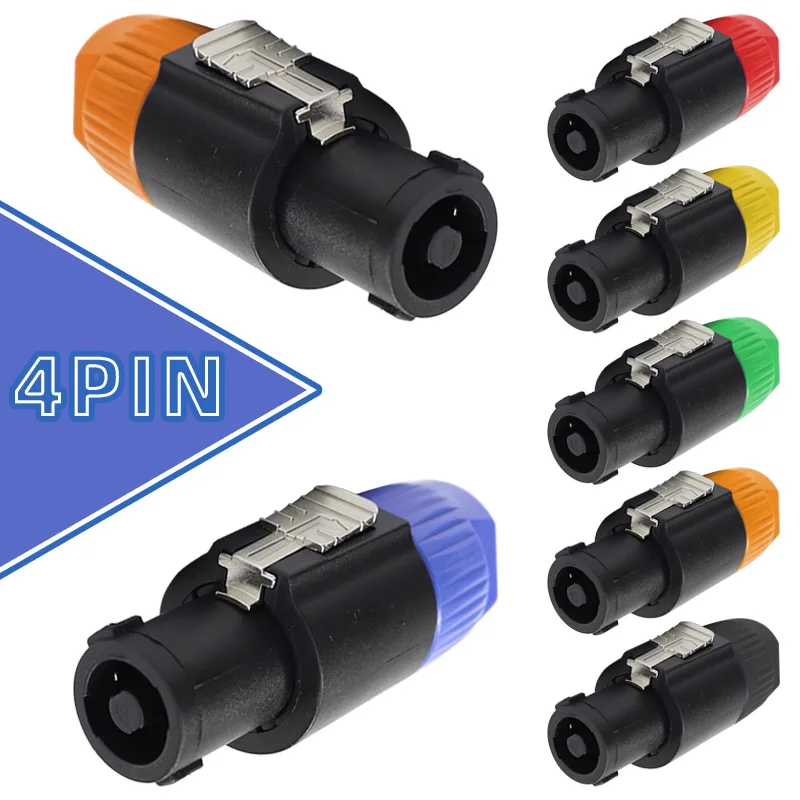 Professional XLR Connector Audio Speaker NL4FC Compatible 4-Pin Aviation Plug Twist Lock Plug