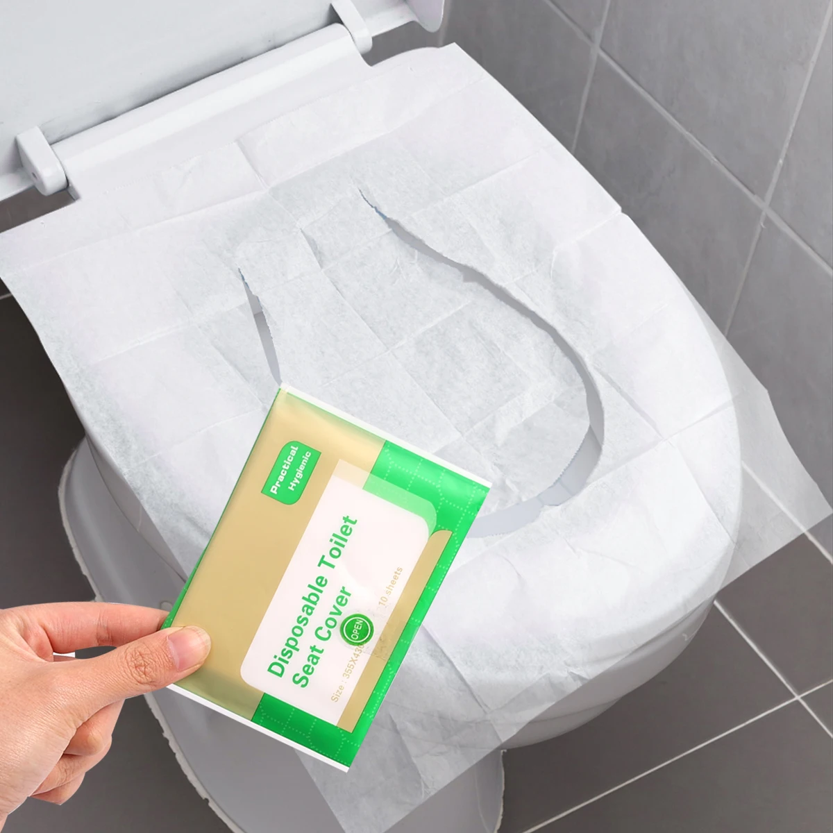 100/50/10PCS Disposable Toilet Seat Cover Portable Travel Camping Hotel Bathroom Degradable Waterproof Toilet Mat Accessories