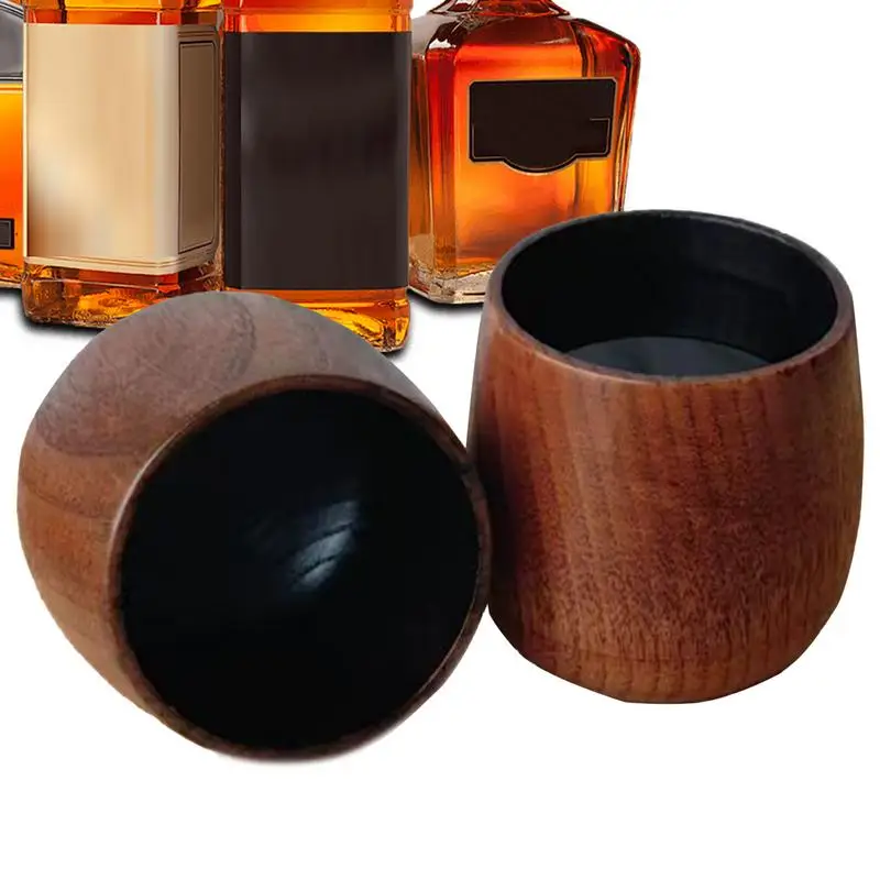 

Деревянная чашка для виски, деревенская чашка для виски Charred, маленький бокал для вина, чашка для воды из цельного дерева, украшение дома для любителей виски