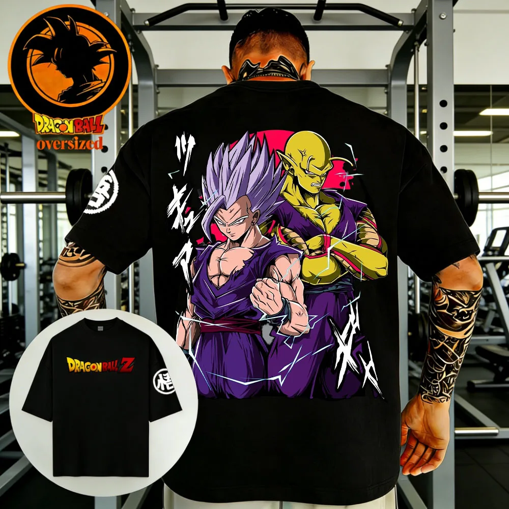 2026 Sommer Dragon Ball Retro Reine Baumwolle Fitness T-Shirt Herren Oversize Kurzarm Familien-Unisex Kinder Freizeithemd