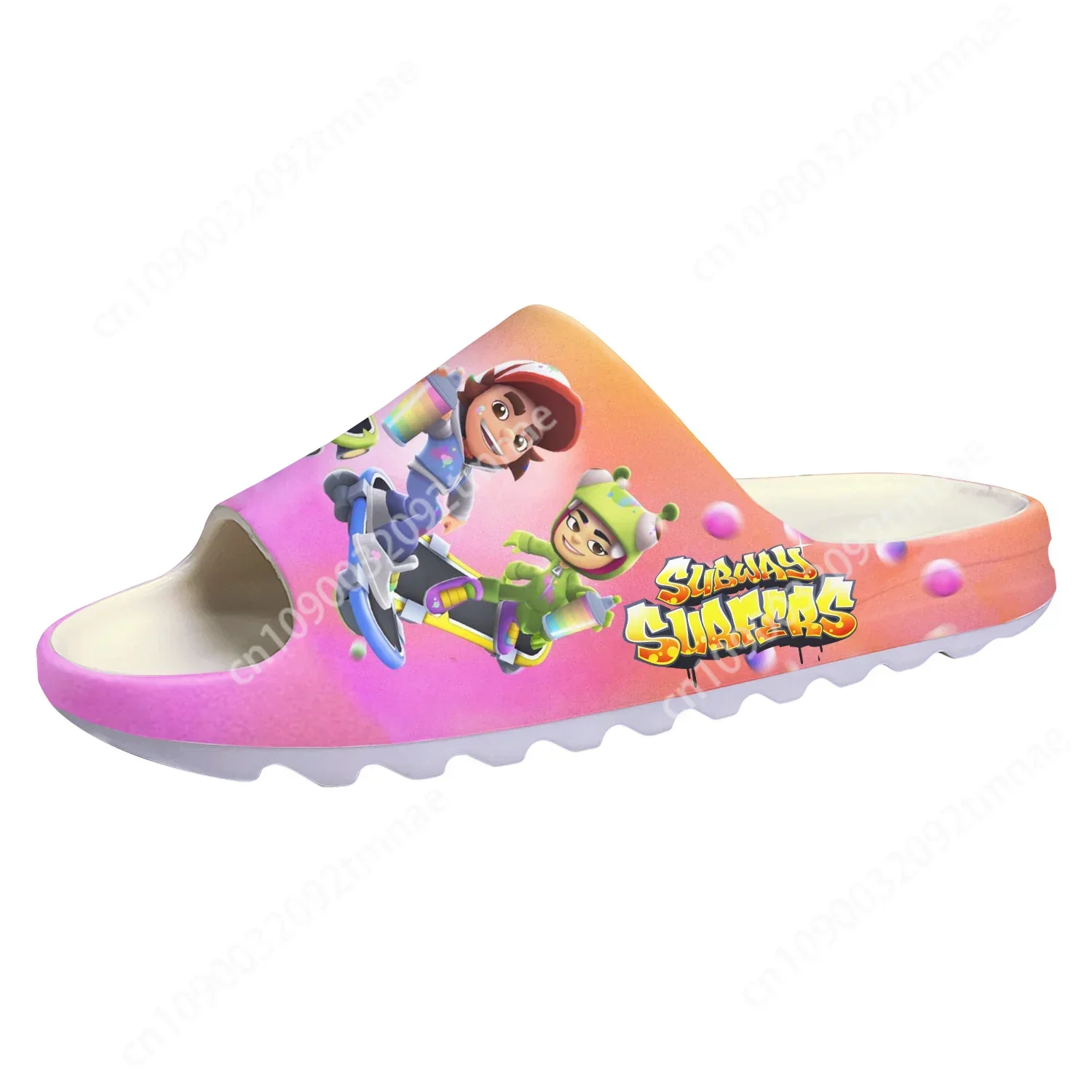 

Anime Cartoon Game Subway Surfers Soft Sole Sllipers Mens Womens Teenager Home Clogs Fashion Custom Water Shoes on Shit Sandals