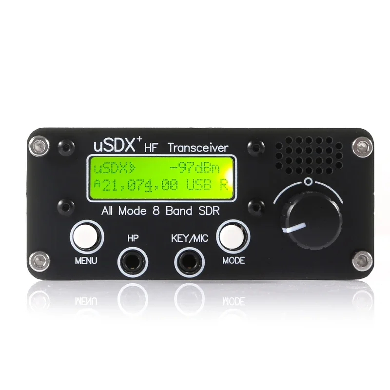 R1.02W  3-5W USDX+ V2 SDR Transceiver All Mode 8 Band HF Ham Radio QRP CW Transceiver 80M/60M/40M/30M/20M/17M/15M/10M