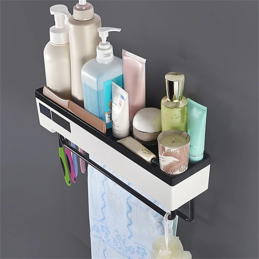 Towel Hanging Rack Wall Dryer Living Room Hanger Electric Storage Shelf