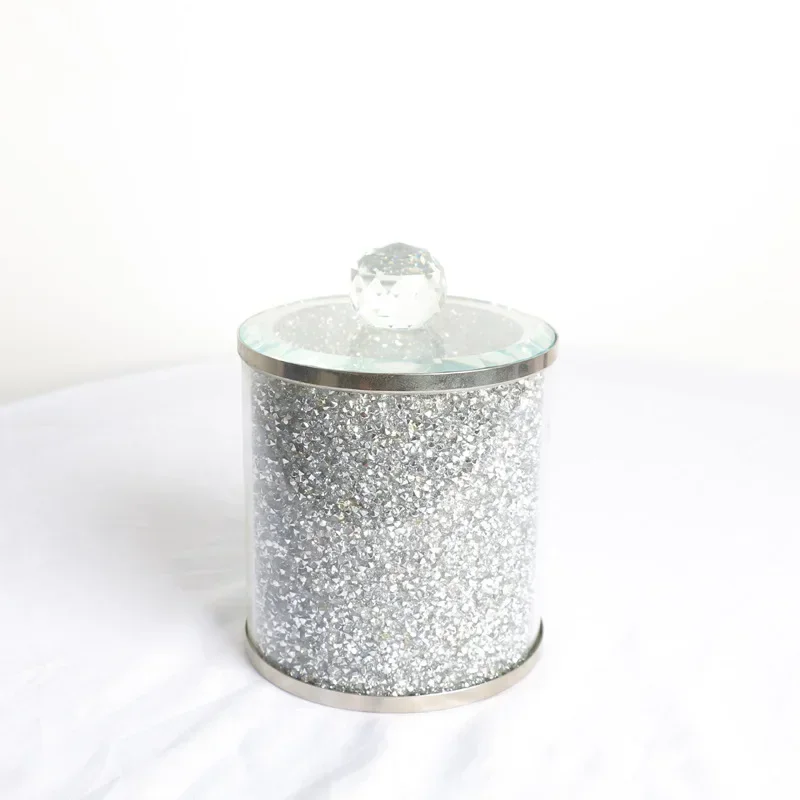 

European crystal glass storage tank translucent creative tea pot Hotel restaurant ornaments Crystal gift wholesale
