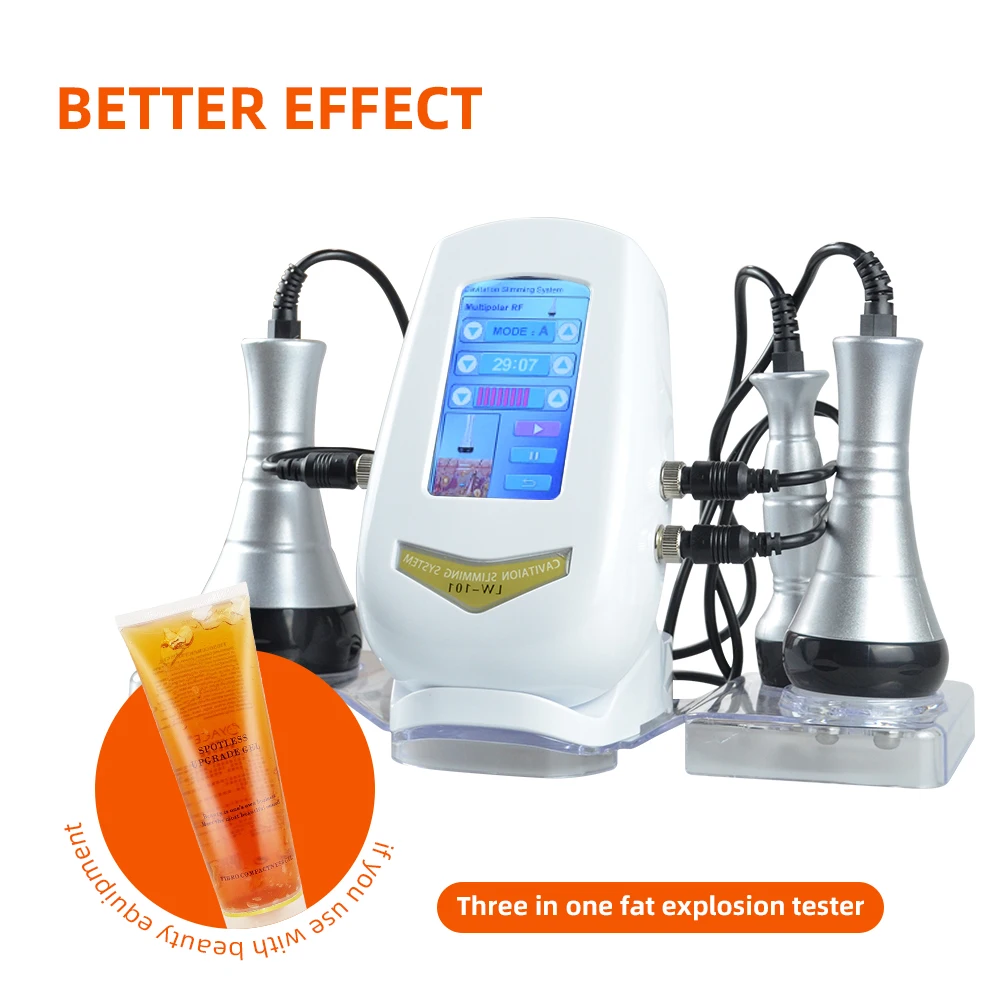 

3 In 1 Body Slimming Massager Cavitation Machine Multi-Functional Device Face Body Tightening Lifting Beauty Salon With Gel