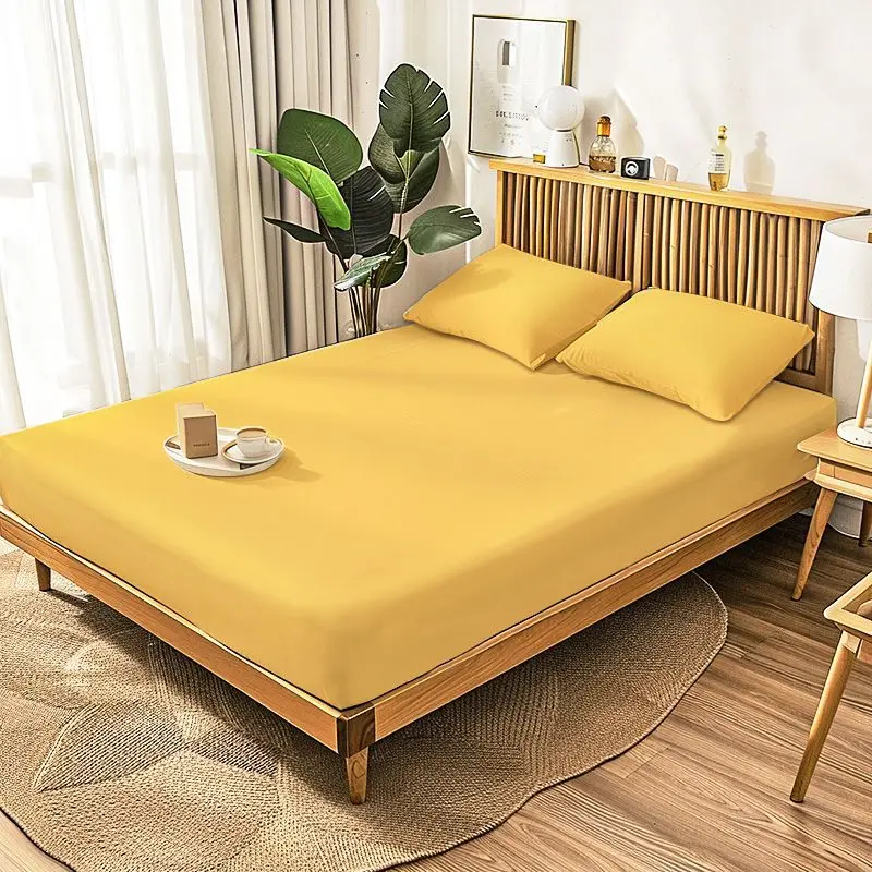 1 PC Solid Matte Bedsheet Single Double Bed Cover for Single Double Bed Easy Care (no Pillowcases) Sábana Bajera De Color Liso