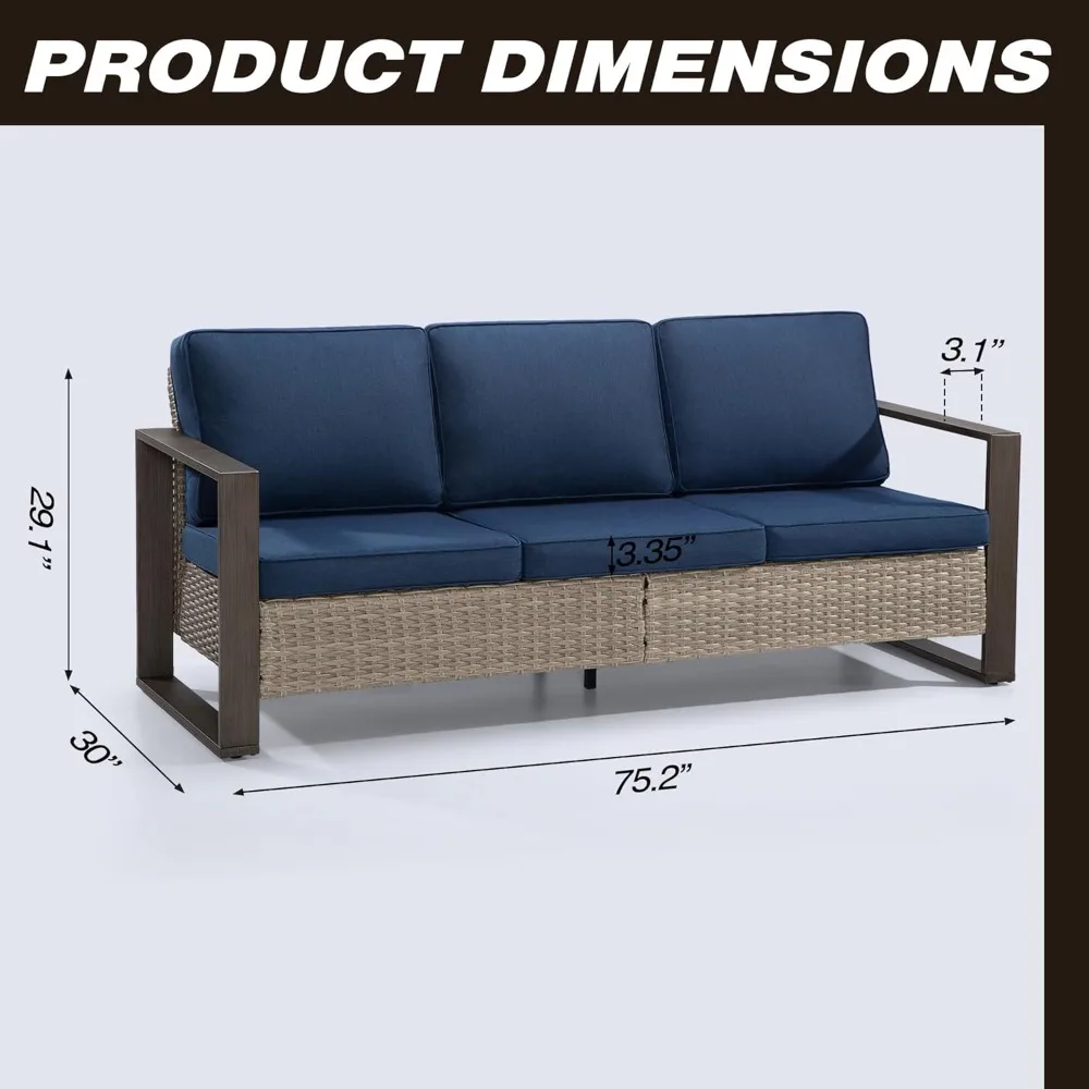 Juego de comedor para patio de 5 piezas, juego de muebles de aluminio fundido para exteriores para todo clima, incluye 4 sillas mecedoras giratorias con cojines y 35.