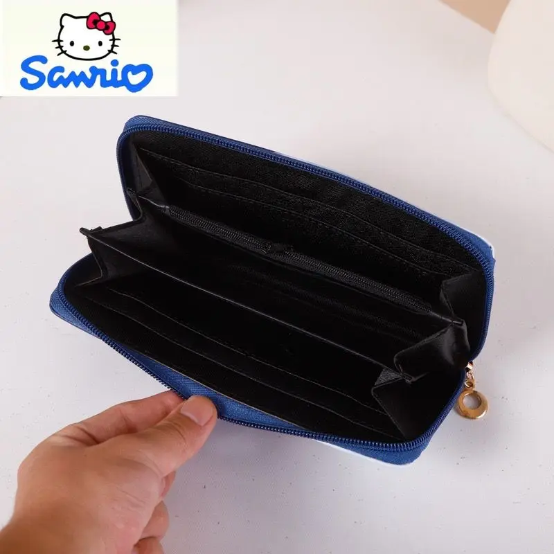 سانريو أزياء عالية الجودة بو الكرتون الإبداعية Kuromi المحفظة طويلة طالب سستة لطيف تغيير المحفظة المحمول