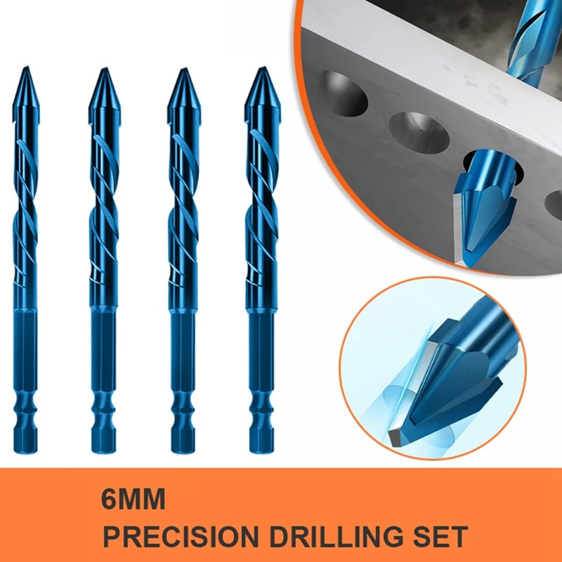 10Pcs Precision Drilling 6Mm Glass Tile Ceramic Punching Rock Slab Triangle Drill Bit