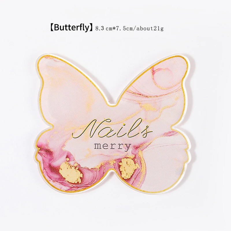 バタフライ レジン アクリル ネイル カラー パレット ジェル ポリッシュ ディスプレイ パレット ミキシング ペイント プレート ネイル アート ディスプレイ ショー シェルフ