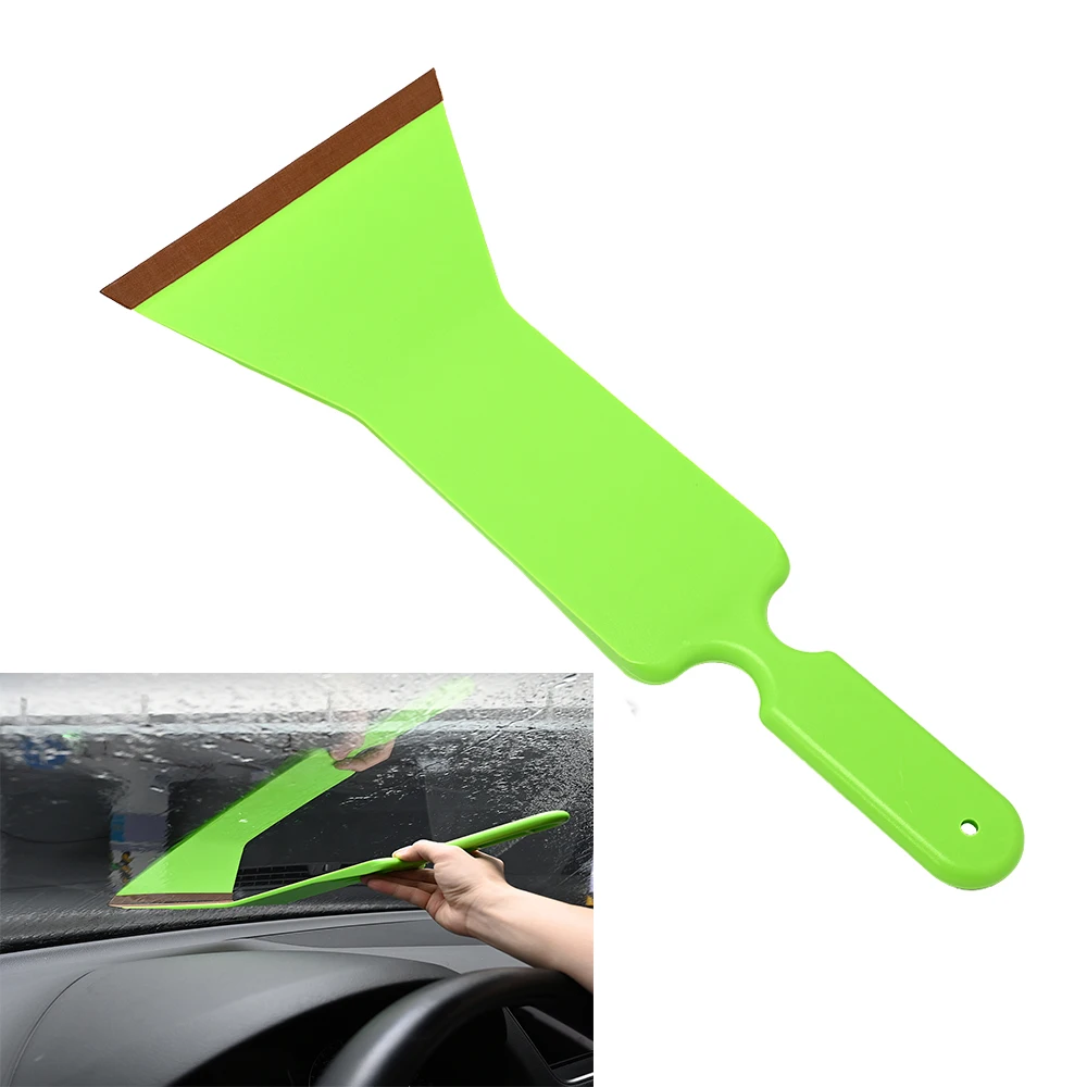 

FOSHIO Long Handle Bulldozer Squeegee Car Vinyl Wrap Scraper with PTFE Cloth Window Tint Film Install Glass Cleaning Water Tool