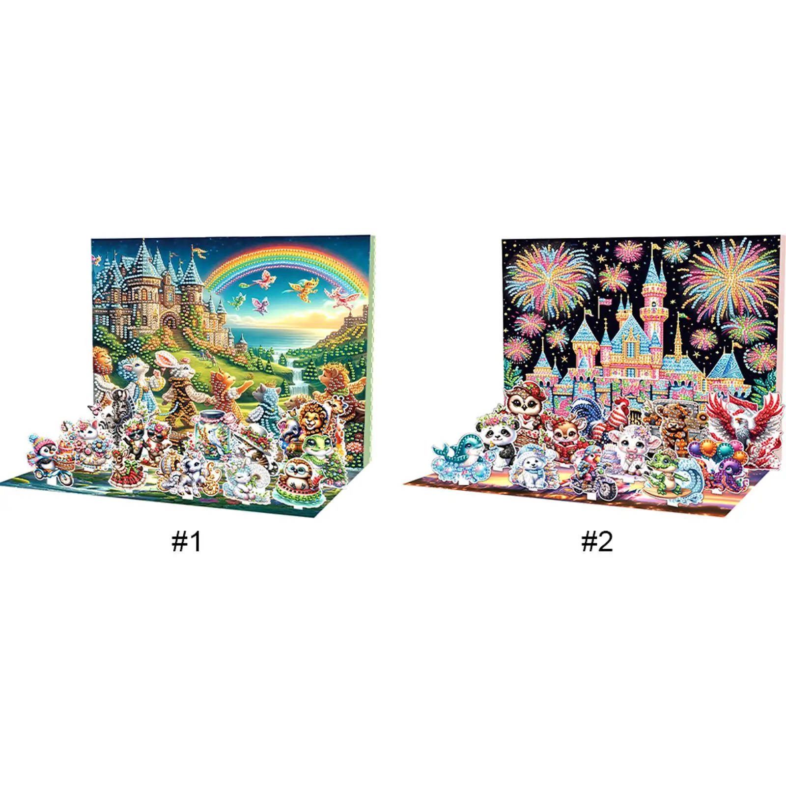 

Набор для алмазной вышивки: 12 милых животных, алмазные украшения для стола, набор для творчества для дома и офиса