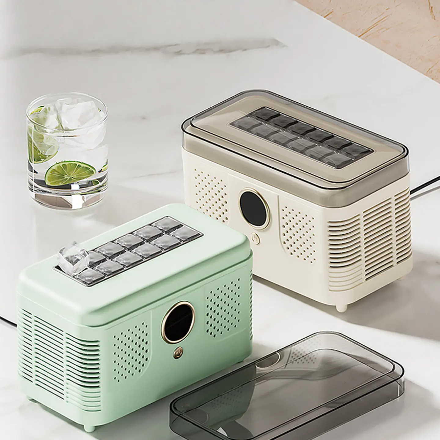 Portable Micro Desktop Ice Maker Mini Cube Machine for Home Dormitory Office