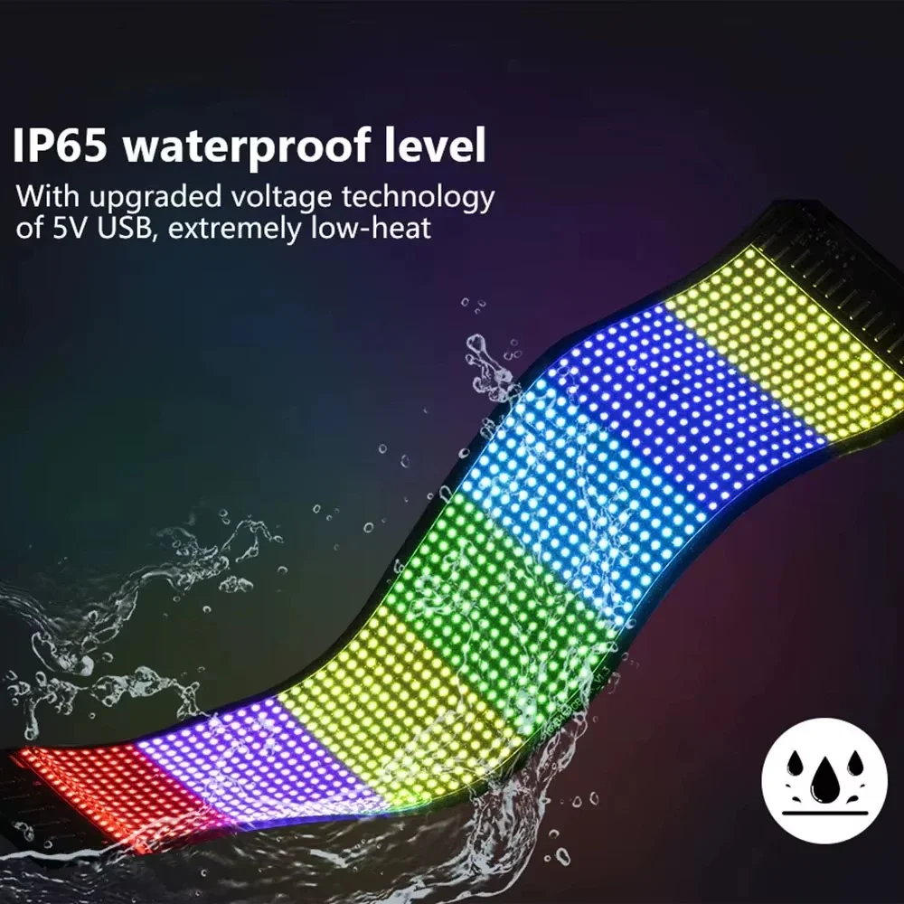 Programmable LED Matrix Pixel Display Screen APP Control DIY Scrolling Message Sign for Car Truck Store Hotel Bar Advertising