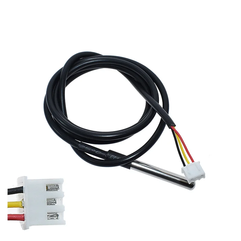 Digital temperature sensor probe, water temperature detection wire, stainless steel encapsulated, waterproof type, 10 meters
