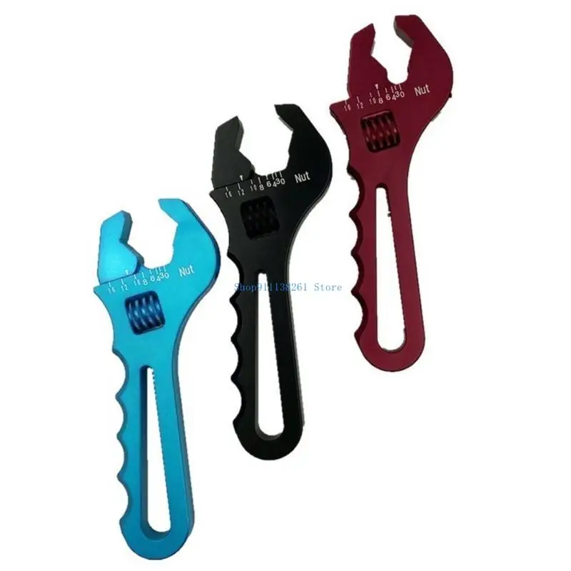 

H05E Portable Hose Fitting Adjustable Wrench Spanner Lightweight Aluminum 3AN-16AN