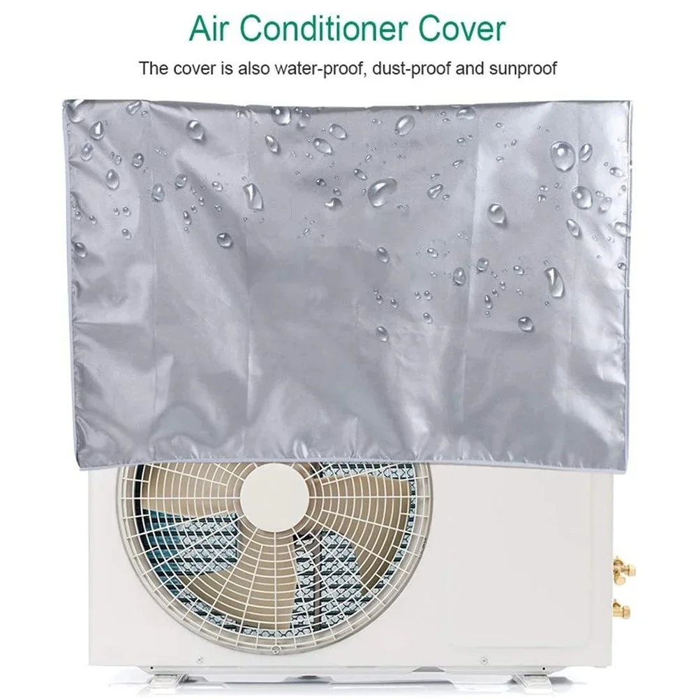 Cubierta de aire acondicionado de 1 pieza, unidad principal exterior, cubierta de unidad exterior, Deflector de viento de aire acondicionado montado en la pared, cubierta antipolvo