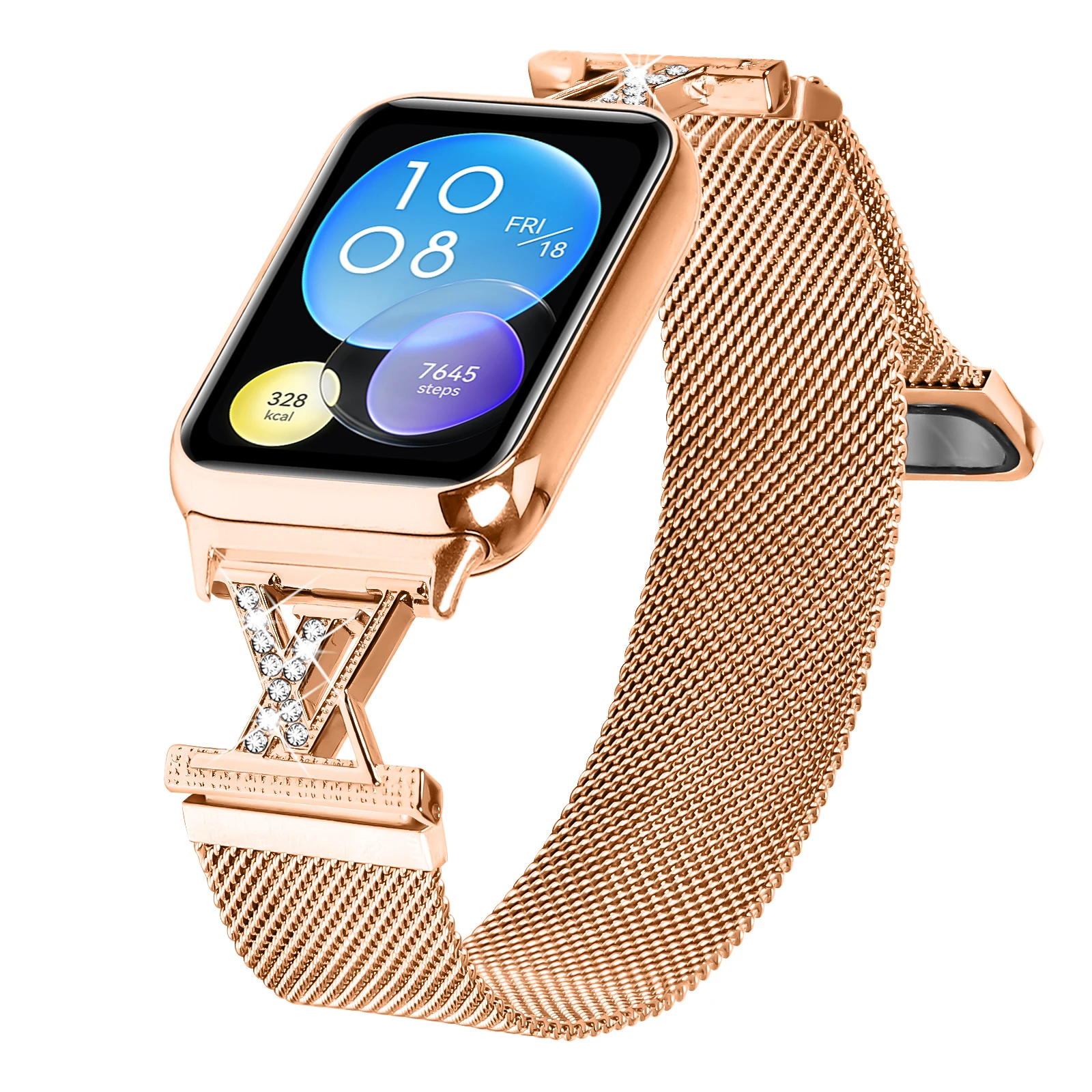 حزام حلقة مغناطيسي لساعة Xiaomi Band 8 pro 9 pro سوار معصم معدني بديل لساعة RedMi 4/ساعة 5 حزام