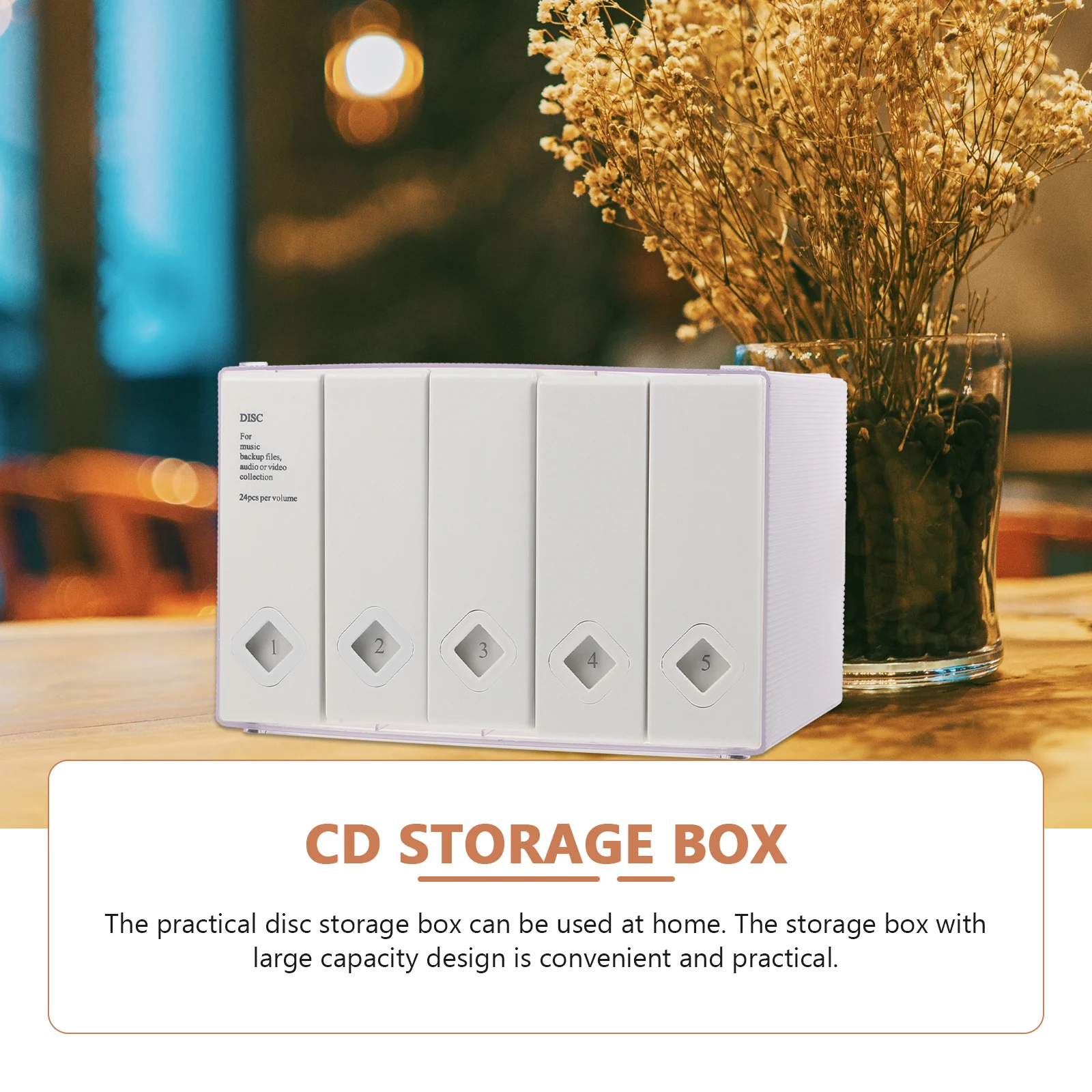 

Large Capacity Disc Storage Box Portable Cds Holder Case Soft Inner Non-Woven Material Protects Cds from Scratches Shock Damp