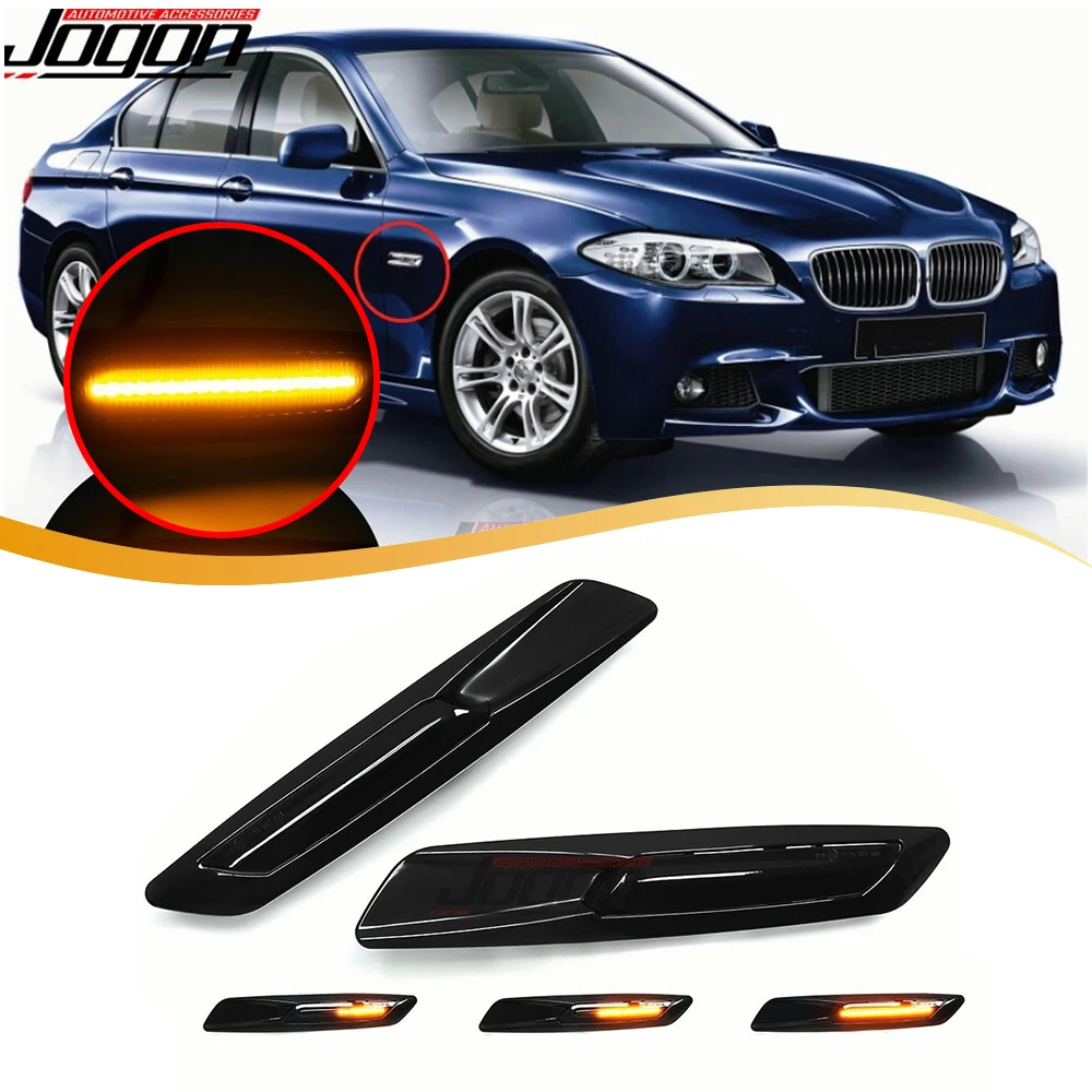 

JOGON 2pcs LED Side Marker Light Lamp Car-styling For BMW 528i 528xi 535i 535xi 550xi Hybrid 5 For BMW 5 Series F10 2011-2013