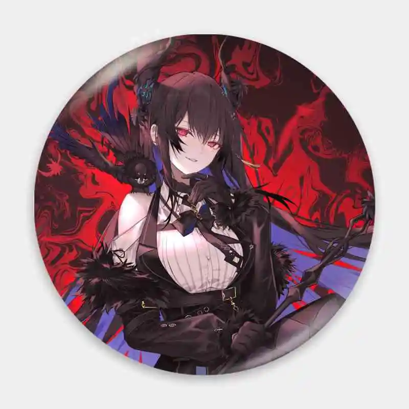 Nerissa ravenft Ch VTuber بروش شارة أنيمي ، دبوس مرساة الطرفية ، حلية هدية تذكارية لصديق ، 75