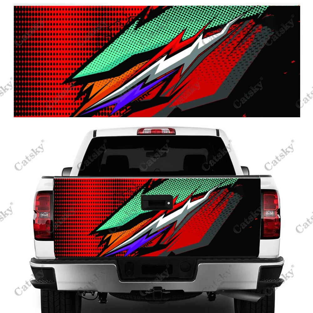 

Irregular Geometry Car Tail Trunk Protect Vinly Wrap Sticker Decal Auto Hood Decoration Engine Cover for SUV Off-road Pickup