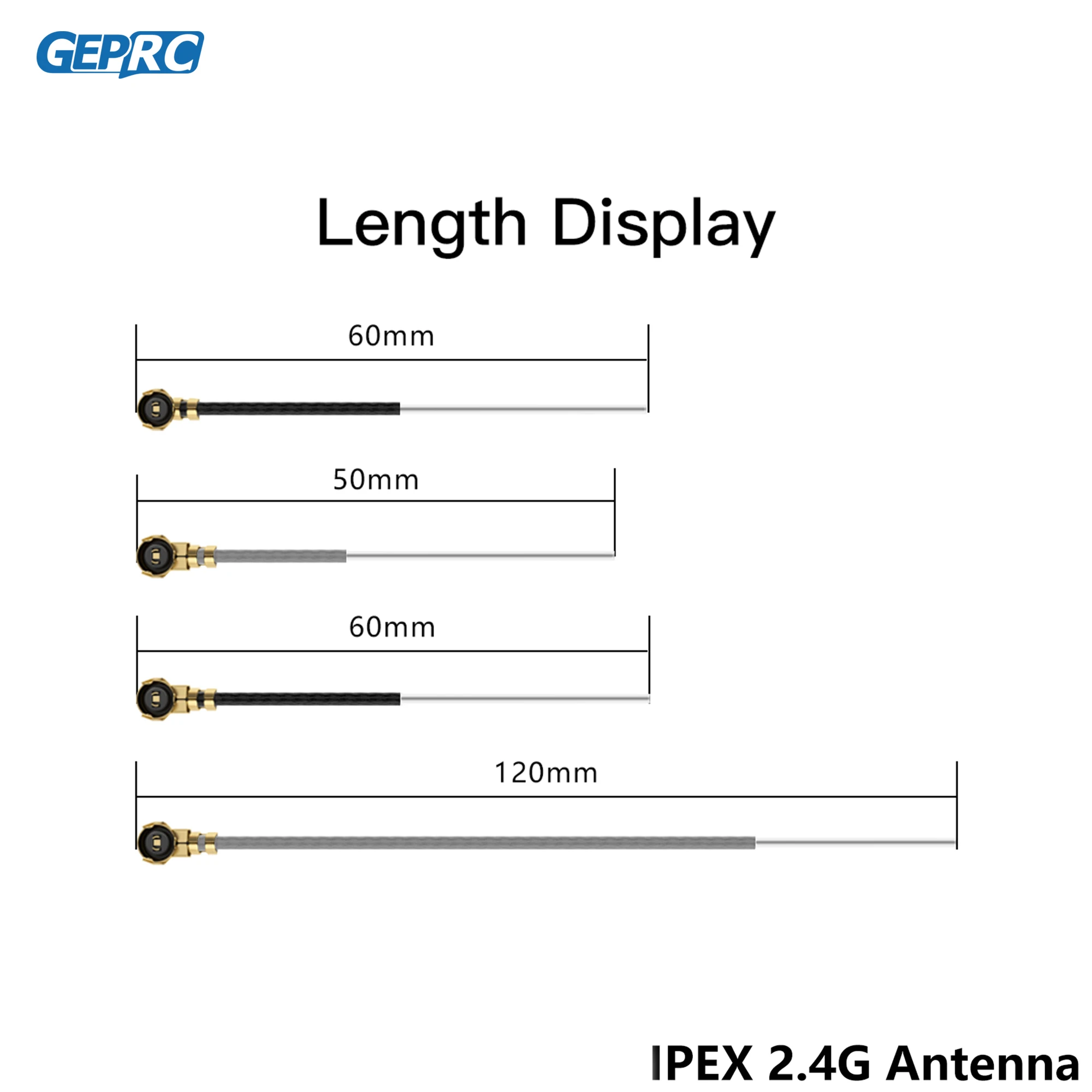 GEPRC-antena de tubo de cobre IPEX 5,8G, conector IPEX 2,4G, 5,8 GHz, bricolaje, RC, impedancia inferior, FPV, Quadcopter, piezas de estilo libre