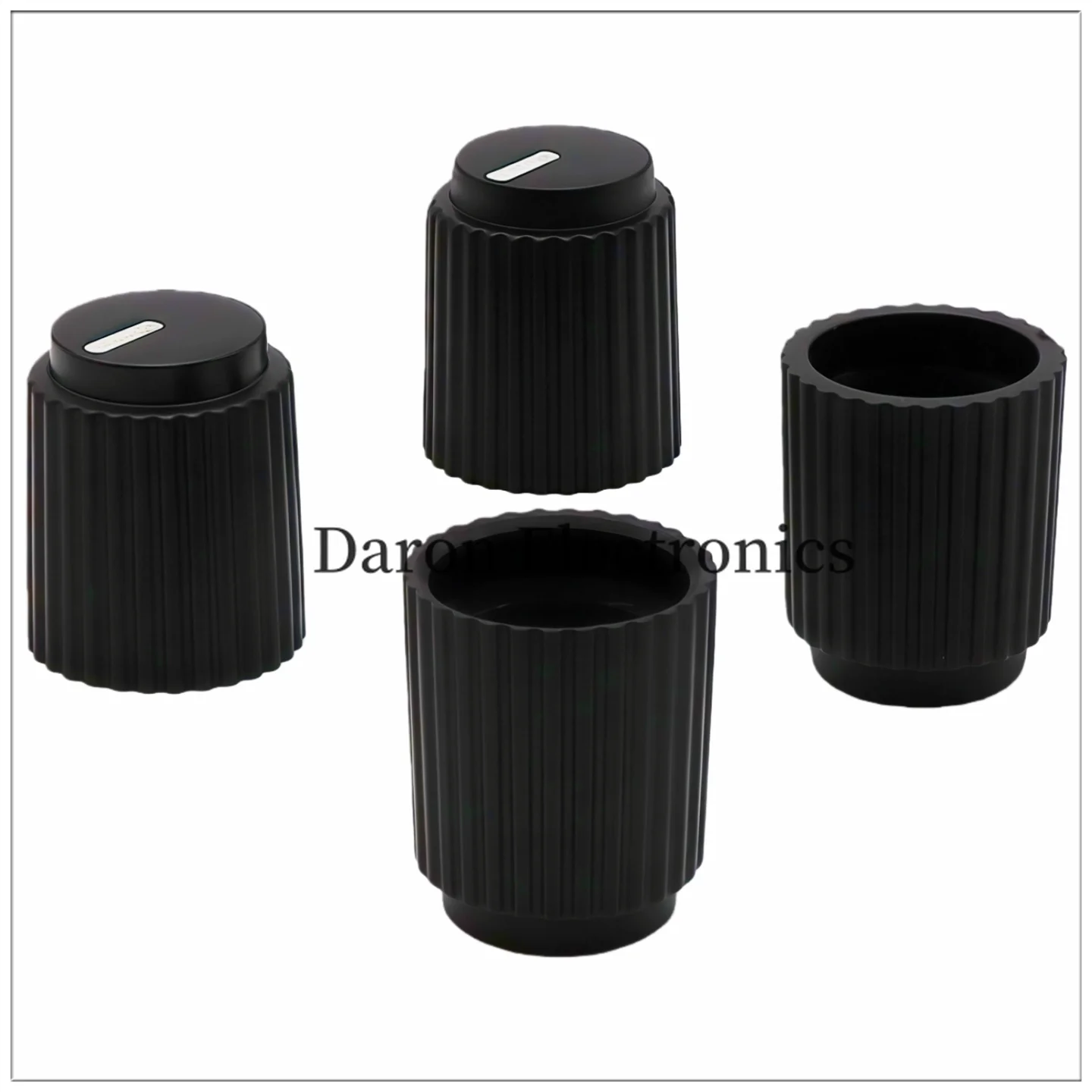 2 pcs Plastic electric guitar volume knob 15*18mm rosewood holes / D-shaped holes 6mm view 3