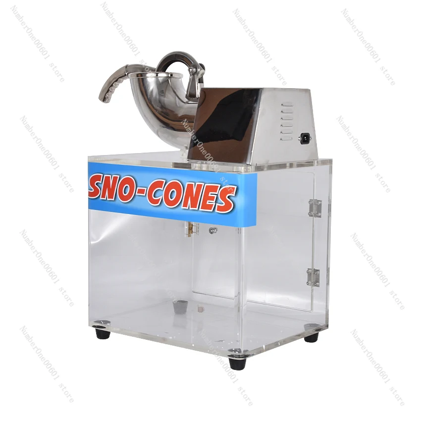 

220V Heavy-Duty Electric Ice Shaver Machine Commercial Use with 304 Stainless Steel Blade & Safety Cover, for Restaurant Bar