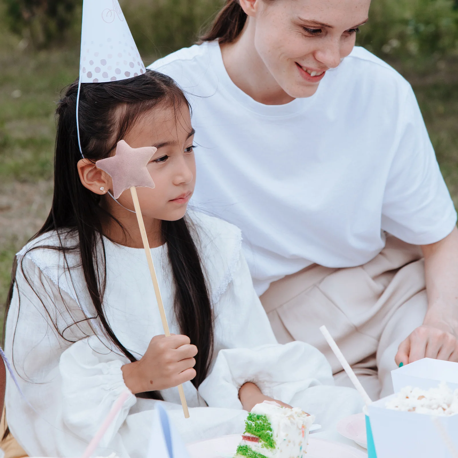 2개 세트 별 모양 다기능 요정 지팡이 어린이 파티 코스프레 소품 선물 별 모양 요정 지팡이 의상 소품