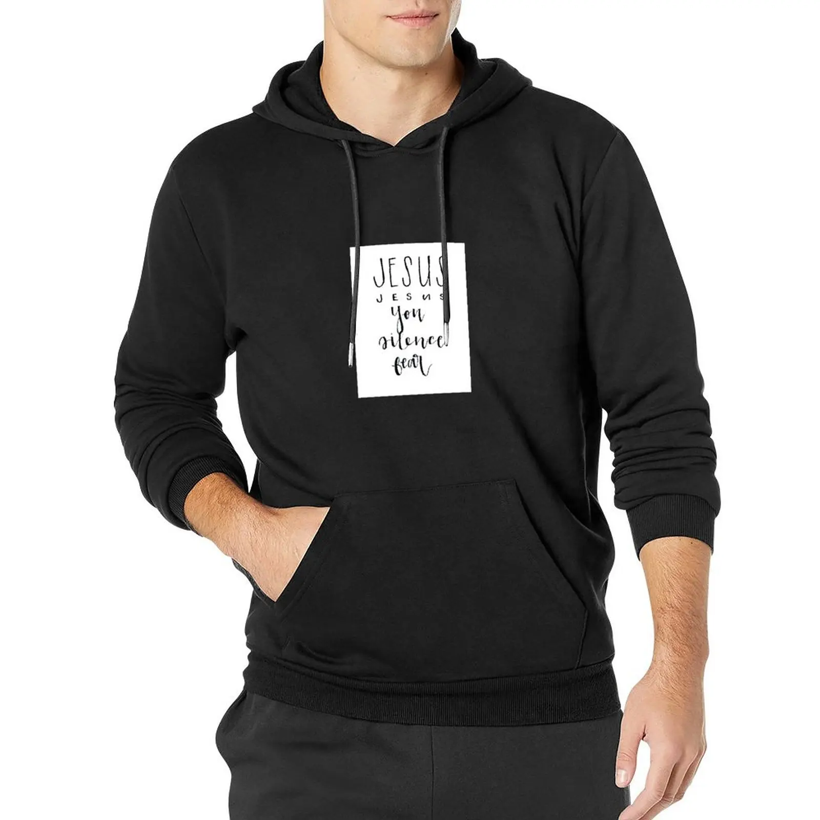 Jesus silences fear Pullover Hoodie men's winter sweater men's autumn clothes new in hoodies