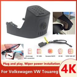 New!Plug and play Hidden Car DVR WIFI Dashcam Camera UHD 4K Dash Cam For Volkswagen VW Touareg Cr7 2018 2019 2020 2021 2022 2023