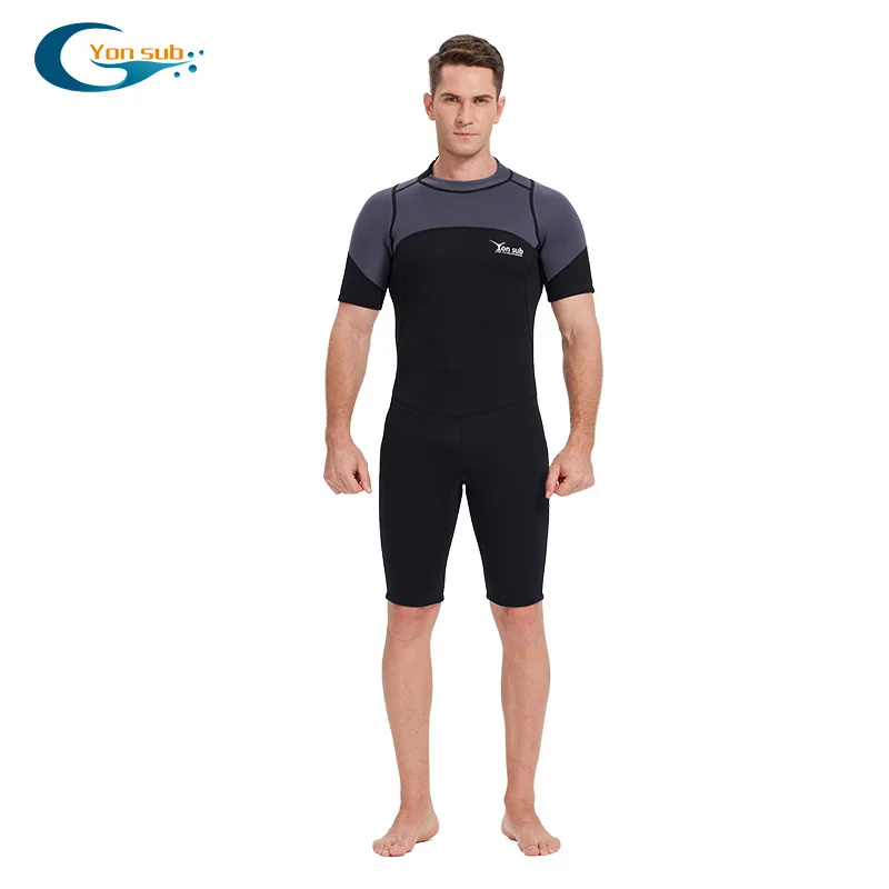 Shorty wetsuit masculino 3mm neoprene manga curta/longa ternos molhados zíper traseiro, terno de surf completo manter aquecido em água fria mergulho caiaque