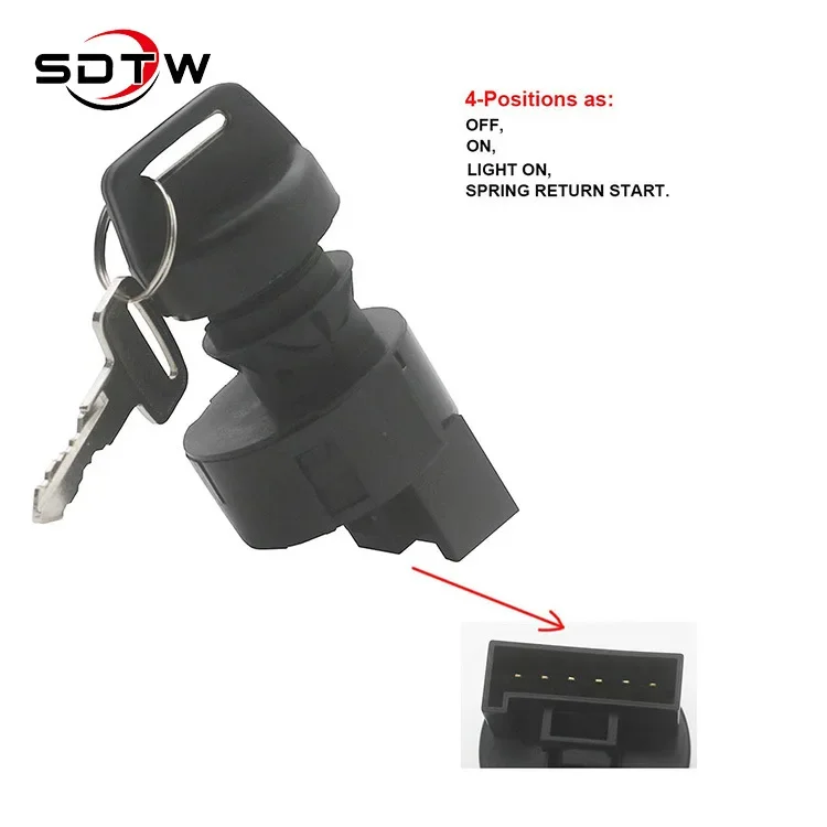 

Motorcycle ignition switch 6Pin 3+start gear Fits for Polaris RZR 570 600 700 electric door lock