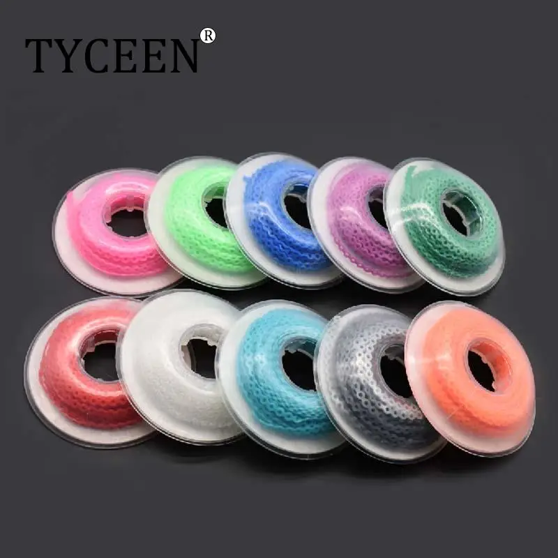 

10pcs/lot Dental Elastic Ultra Power Chain Colorful Rubber Spool Long/Short/Closed Distance Continuous High Strengt 4.75m Length