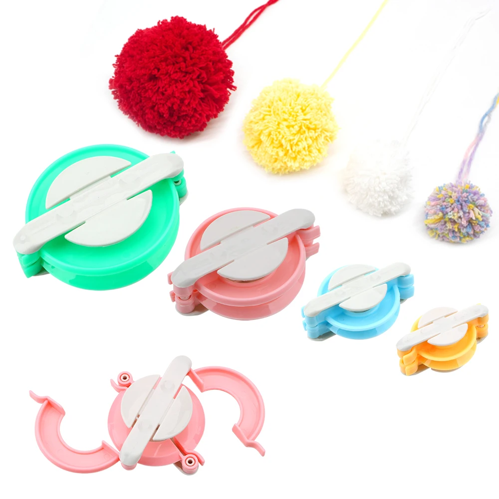 

1Set 4 Sizes Essential Needlework Knitting DIY Weaving Wool Fluff Ball Weaver Needle Craft Pompom Yarn Making Tools