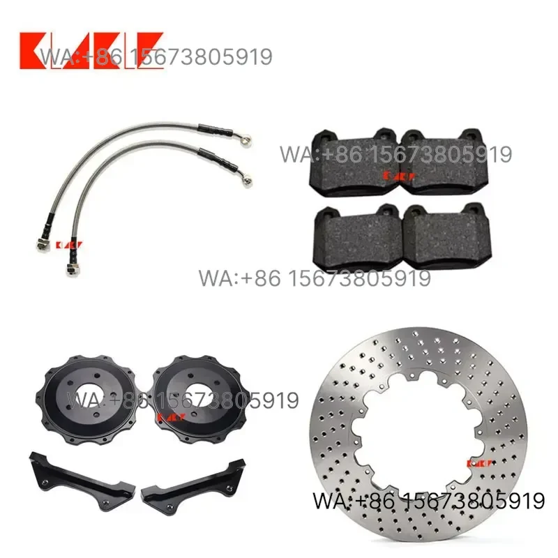 For  Wmwmnu  KLAKLE Aluminum Cast Car Big Brake Kit 2 Piston Caliper Ceramic Pads 7700 1 Year Warranty  Mini R58 R56 R53 F56