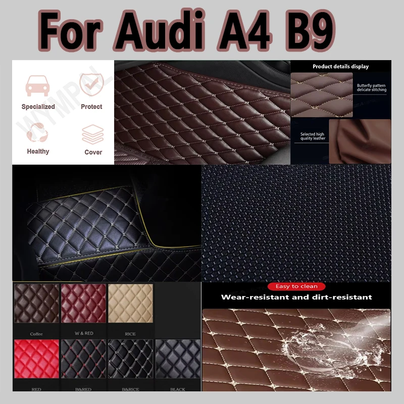 

Luxury Car Floor Mats For Audi A4 B9 2017 2018 2019 2020 2021 Custom Auto Foot Pads Automobile Carpet Cover Interior Accessories