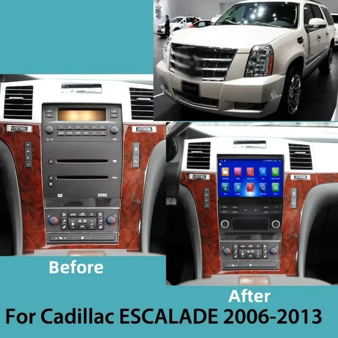

Android13 Car Radio For Cadillac Escalade 2006-2013 Multimedia Stereo Autoradio Navigation Video Player GPS Touch Screen Carplay