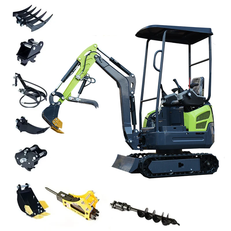 

Customized Chinese Factory 1.6 Ton Micro Mini Digger Crawler Excavator Hydraulic New Small Bagger for Sale