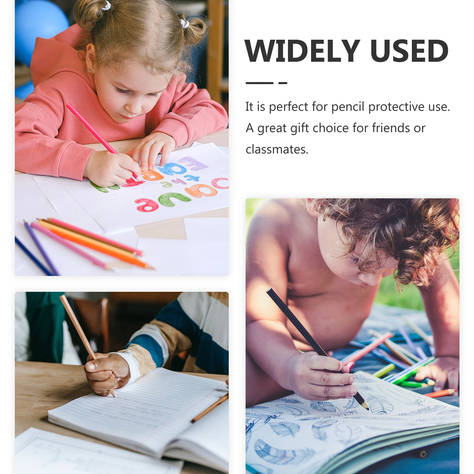 

30pcs Silicone Caps Cartoon Design Flexible Extenders Lovely Protectors For Students Stationers Pencil Covers Decorative