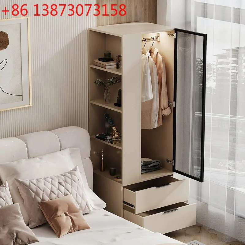 Wooden Small Closet Space Saving Cheap Organizer Clothes Wardrobe Bedroom Mini Modular Shelves Guarda Roupa Furniture For Room