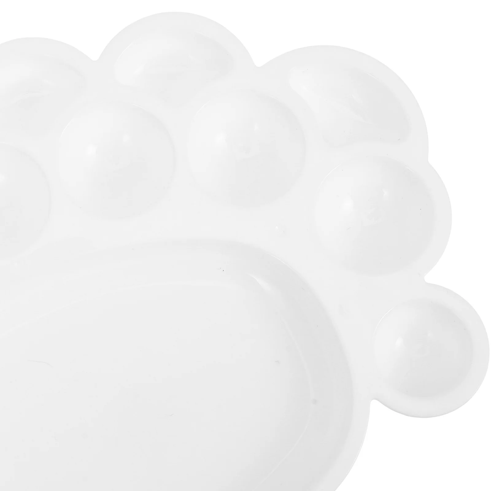 Paleta de pintura ergonómica en forma de pie para niños, bandeja de mezcla Gouache de acuarela acrílica, proyectos de artesanía, herramientas de pintura blanca