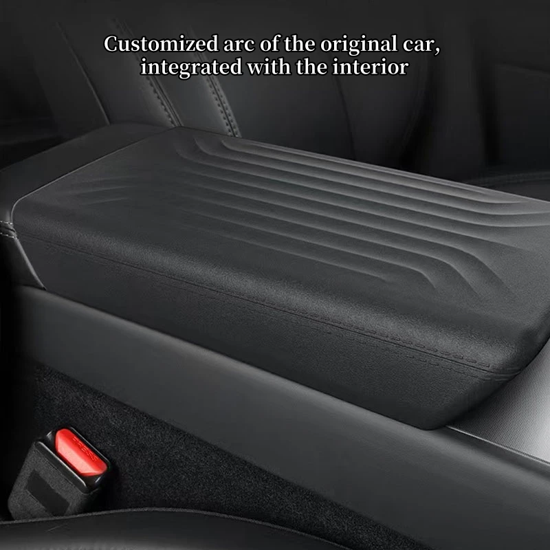 ل تسلا نموذج Y العرعر وحدة التحكم المركزية مسند الذراع غطاء صندوق TPE درابزين صندوق المضادة للخدش لوحة الغطاء الواقي اكسسوارات السيارات #6