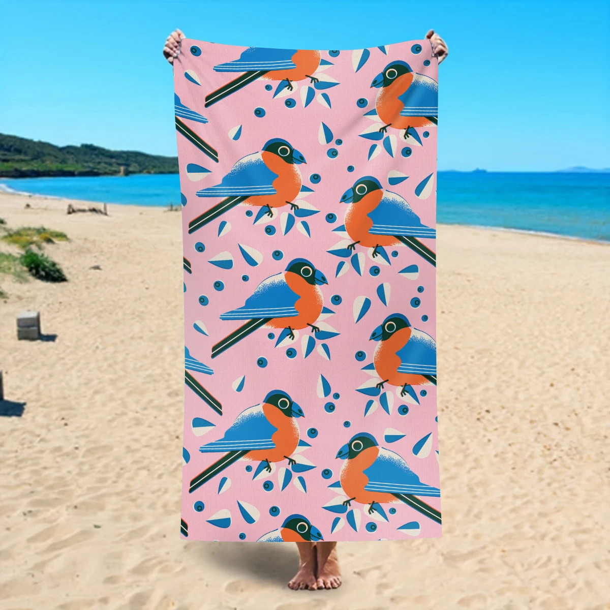 

Versatile Polyester Beach Towel - Multi-functional Towel for Swimming, Fitness, Camping, Yoga, Travel & Beach Activities