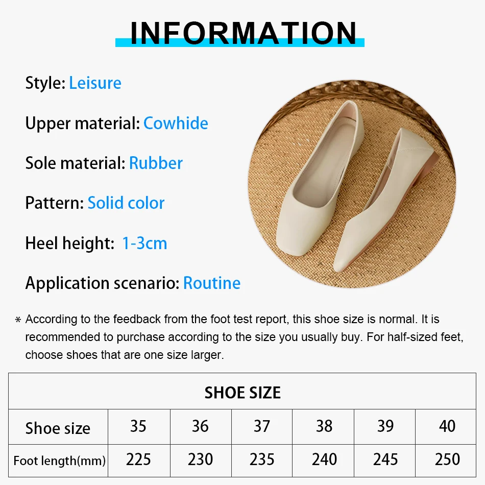 Leather simple women's shoes 2025 new style French shallow opening single shoes soft leather soft sole commuting shoes