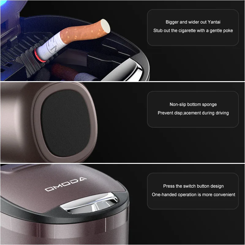 Multifunctional Car Aashtray With LED light For Omoda 5 C5 FX 7 8 Pro Plus 7 EV PRO PHEV FX Portable Car Alloy Ashtray Cup 4