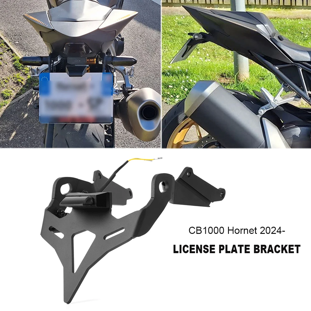

For Honda CB1000 CB 1000 cb1000 Hornet 2024- Motorcycle Short Rear Stock License Plate Holder Tail Tidy Bracket Kit