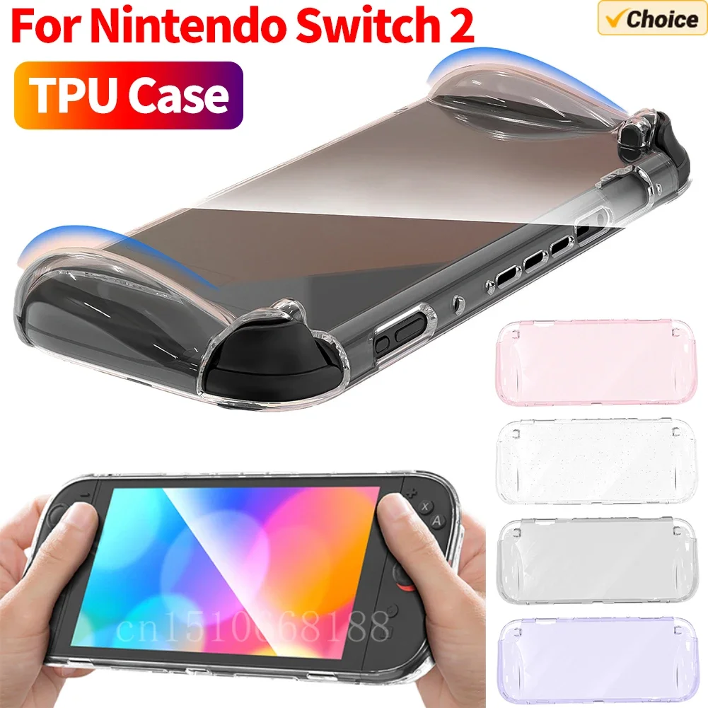 

Силиконовый защитный чехол для Switch 2 2025, прозрачный ТПУ, портативная игровая консоль, защитный чехол от падения, аксессуары